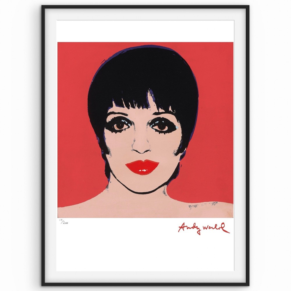Andy Warhol Signed - Liza Minelli - Rare Print - Certificate.