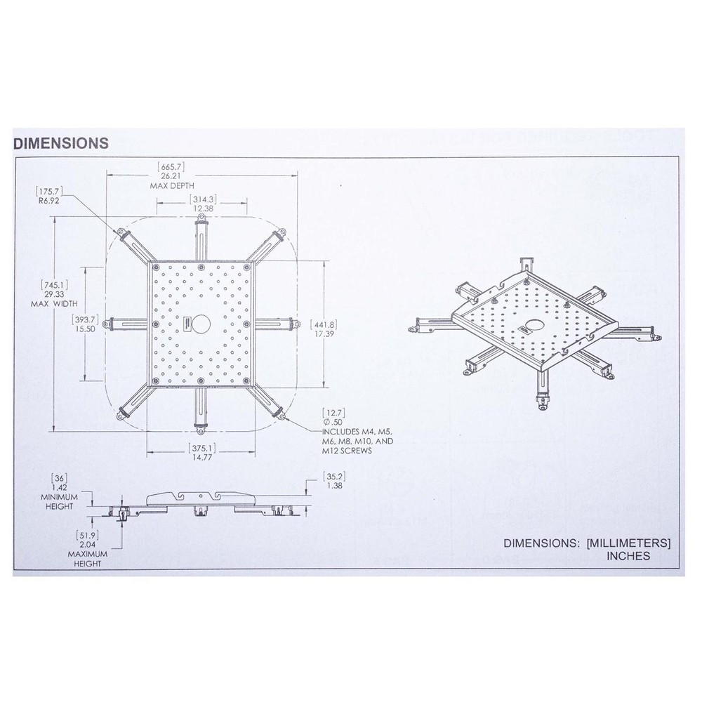 Chief Vcm000w Bracket Mount Ceiling Projector Mounting_