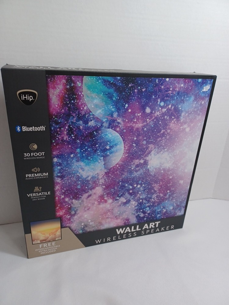 iHip Wall Art Wireless Bluetooth Speaker 30 Ft Range NEW