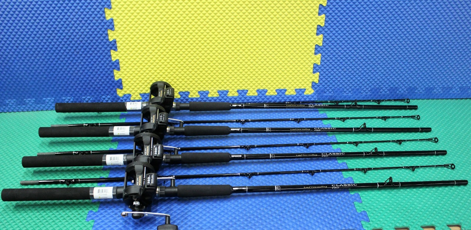 Okuma 7' 0" Line Counter Trolling Black Combo CP-LC-70 / MA20D 4 PACK!