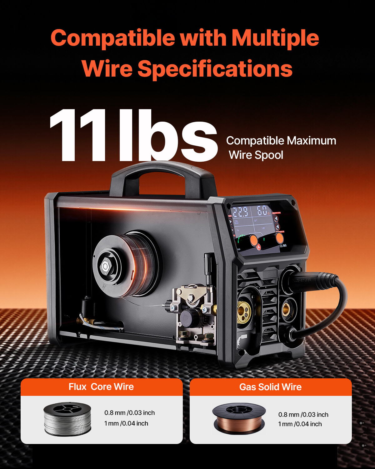 MIG Welder 200Amps Welding Machine 4-in-1 Gas MIG/Flux Core MIG/Stick/Lift TIG