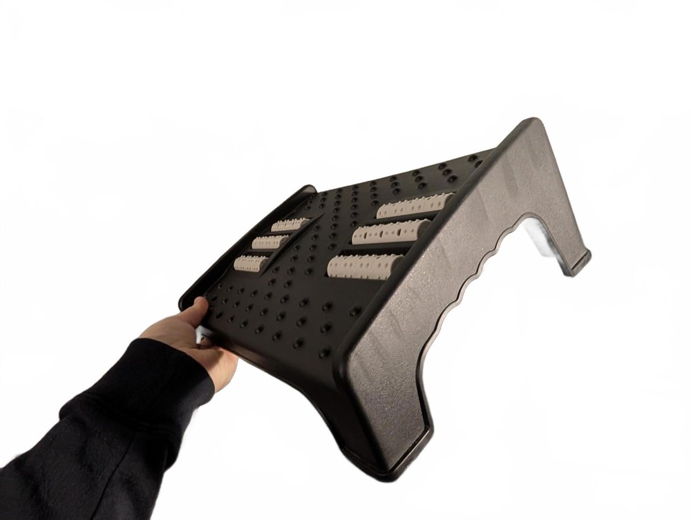 Ergonomic Under-desk Footrest | Black - Plastic