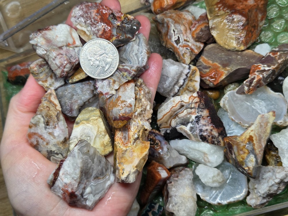 Mix Agate Rough 2 LB Lot - A5