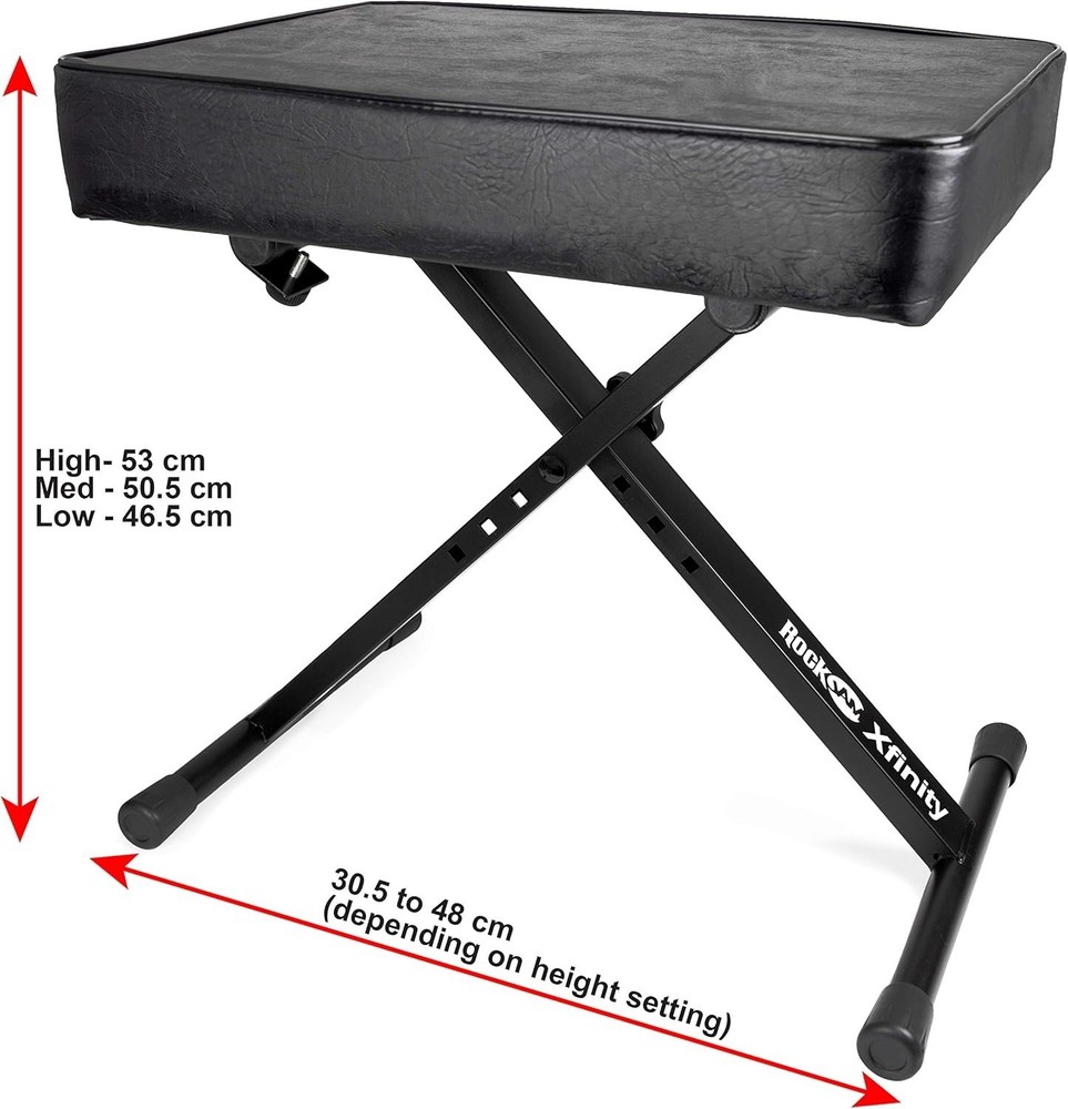 Adjustable Padded Keyboard Bench or Piano Stool with Lessons.
