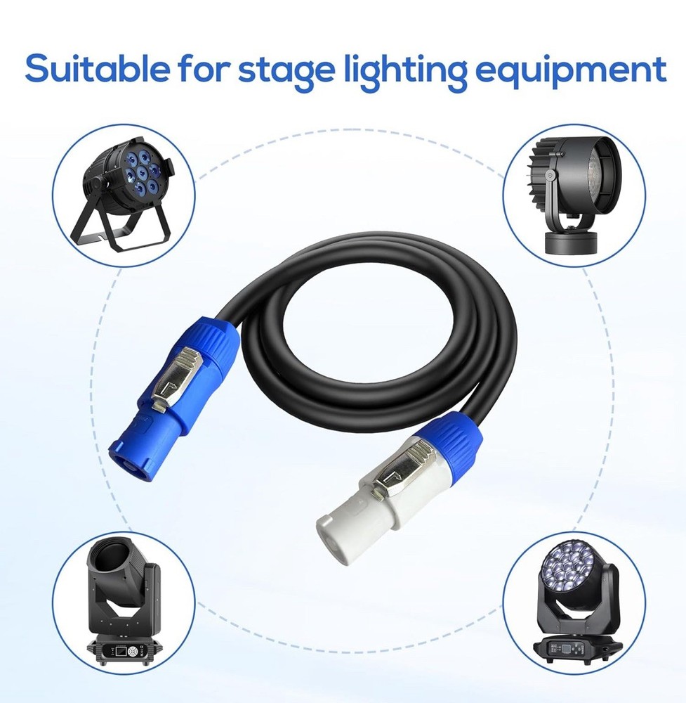 PowerCON to PowerCON Professional Audio Cable