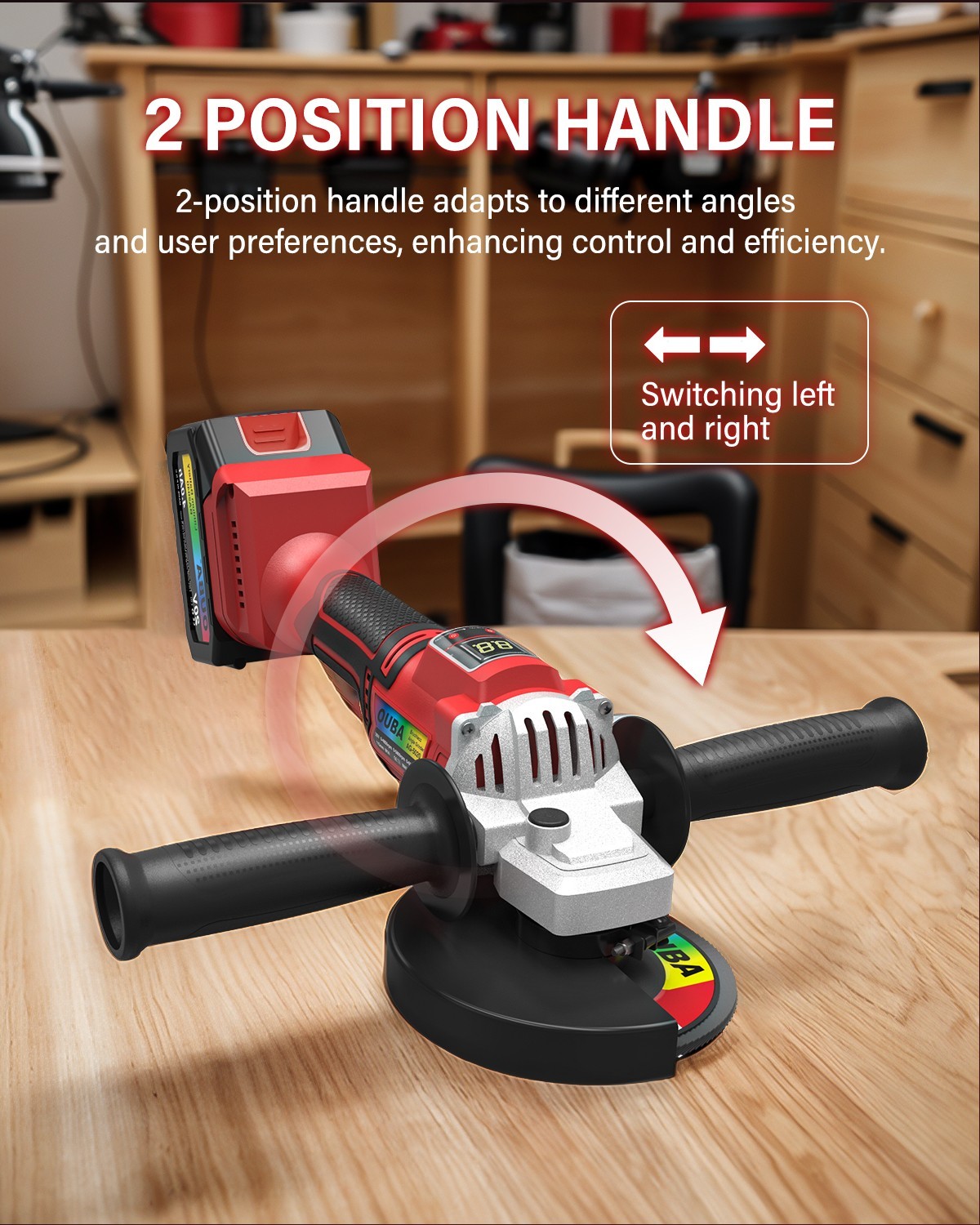 Cordless 4-1/2 Power Angle Grinder for Dewalt 20V Max Battery Brushless 9500 RPM