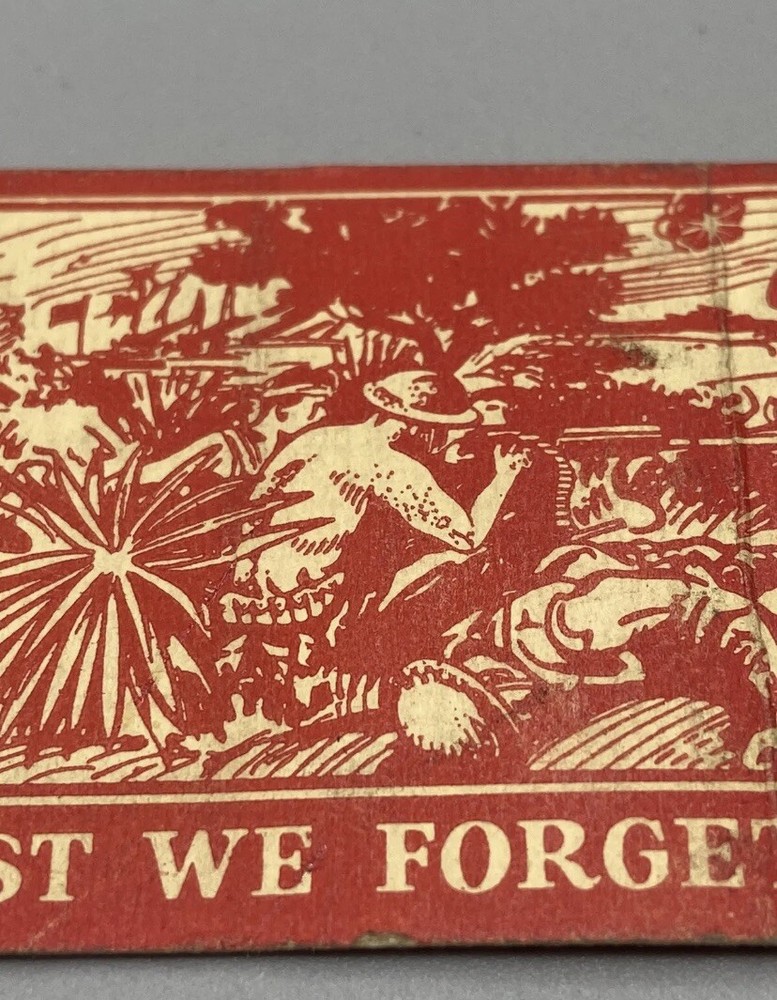 WW2 United States Army Lest We Forget Wake Island Wartime Match Case