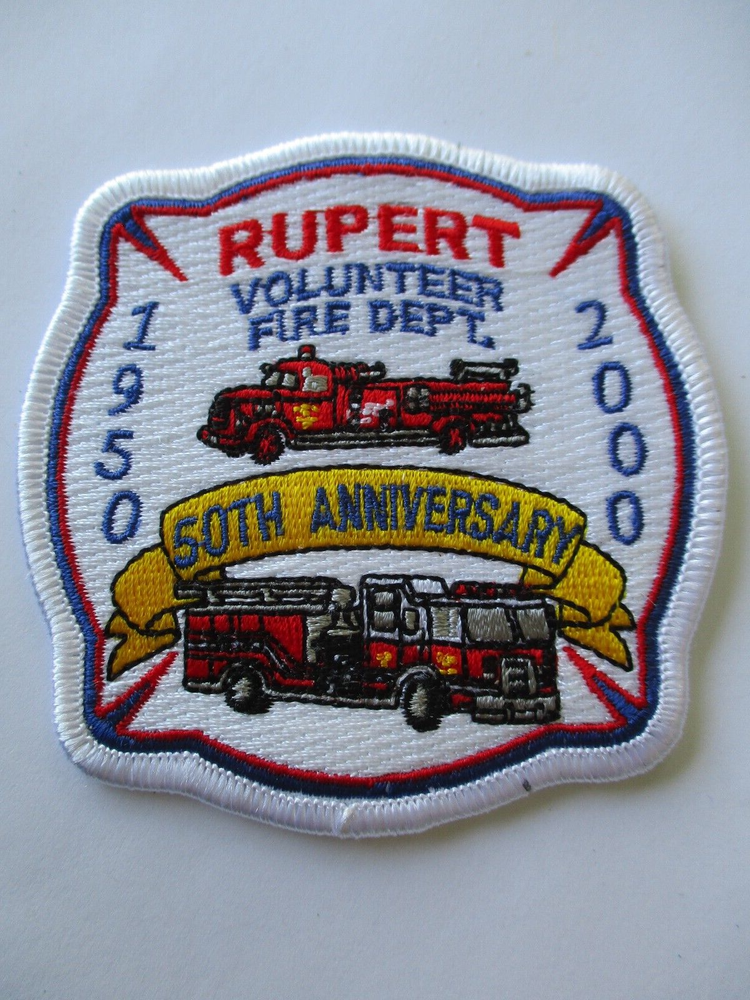 Rupert Fire Department VOLUNTEER 1950-2000 Shoulder Patch