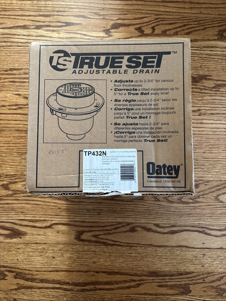 True Set Adjustable PVC Drain TP432N 4”