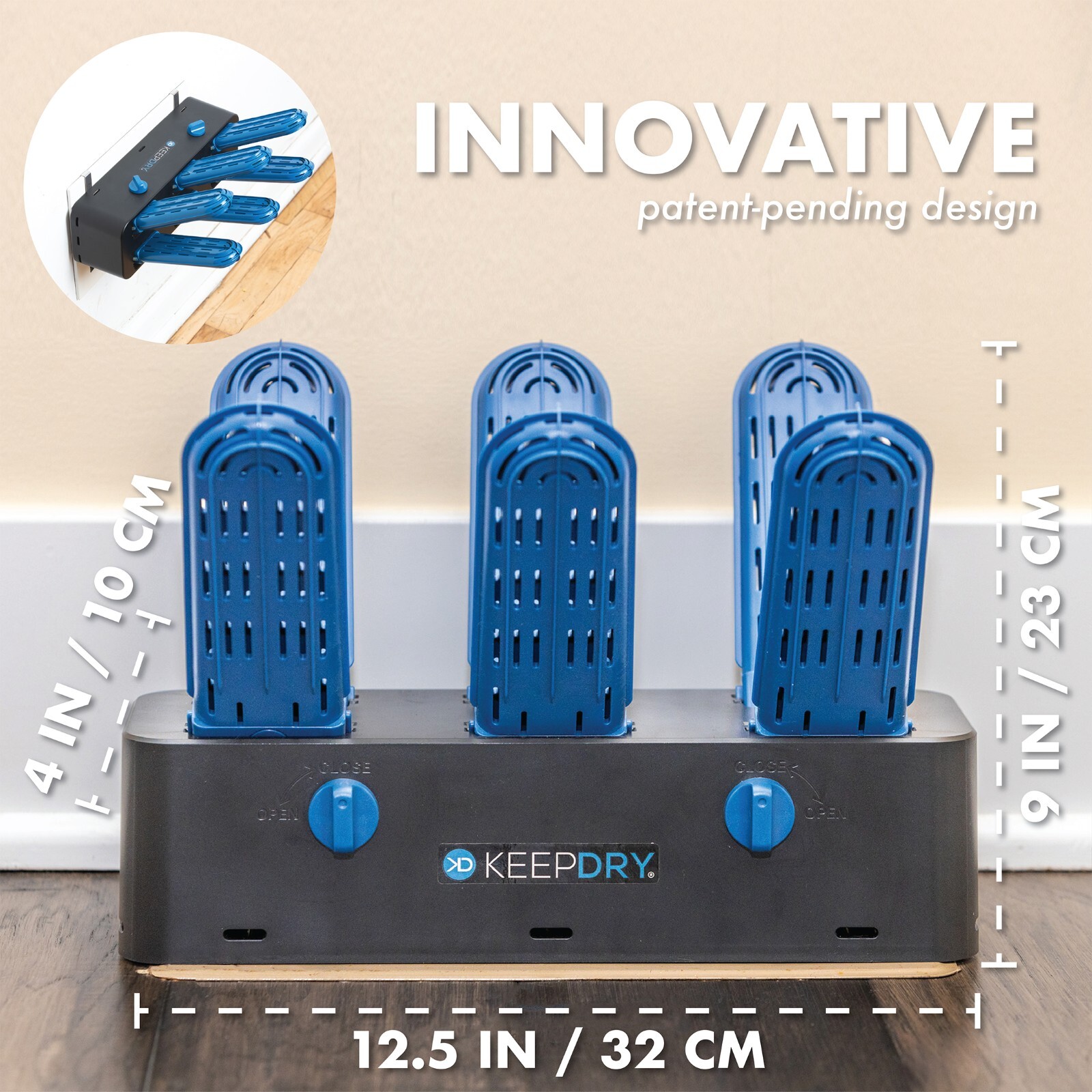 KEEPDRY Glove Dryer - Eco-Friendly Vent Drying Rack to Dry Gloves, Shoes, Hats,