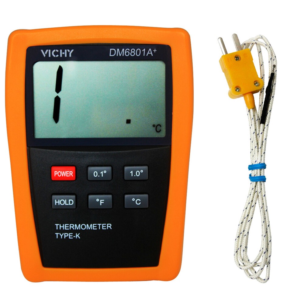 DM6801A One channel Large THERMOMETER High resolution stability