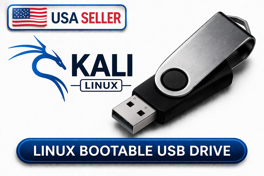 Kali Linux Bootable USB 64bit Live Installer Latest Version UEFI Legacy PC FAST