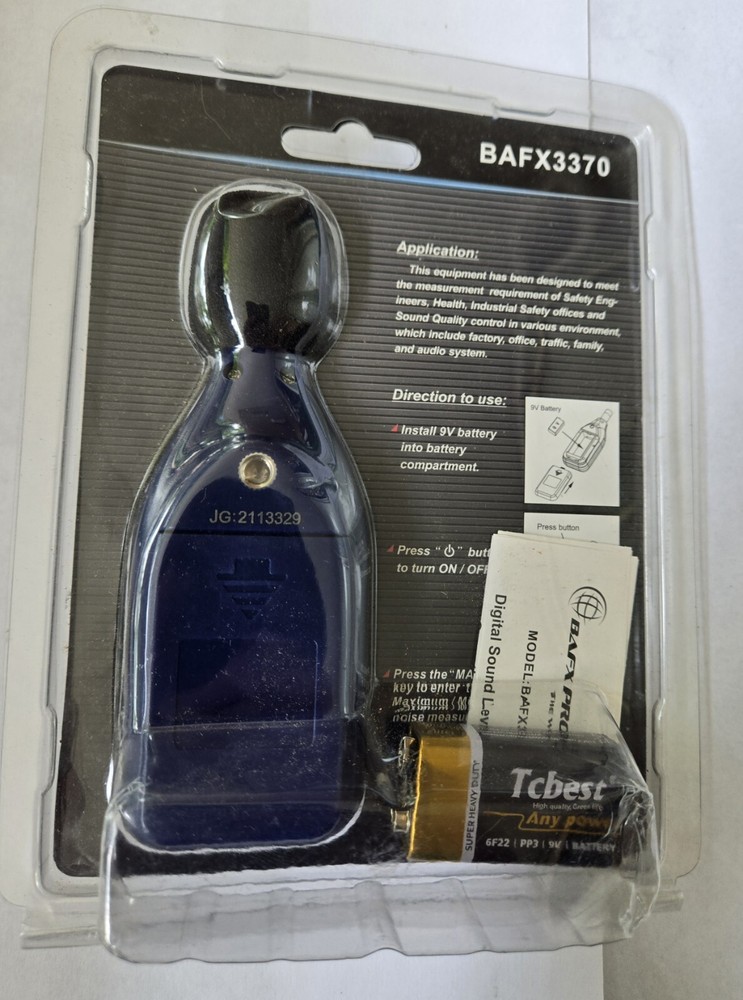 BAFX Products BAFX3370 Digital Sound Level Meter Open Box