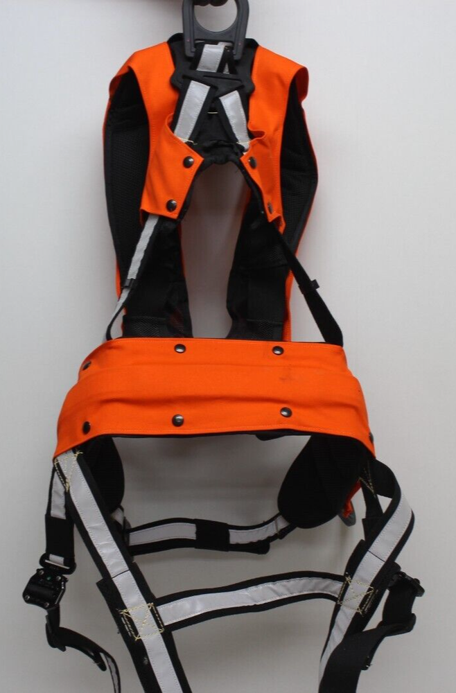 Guardian Fall Protection 2XL Reflective FR Webbing Side D-Rings Harness