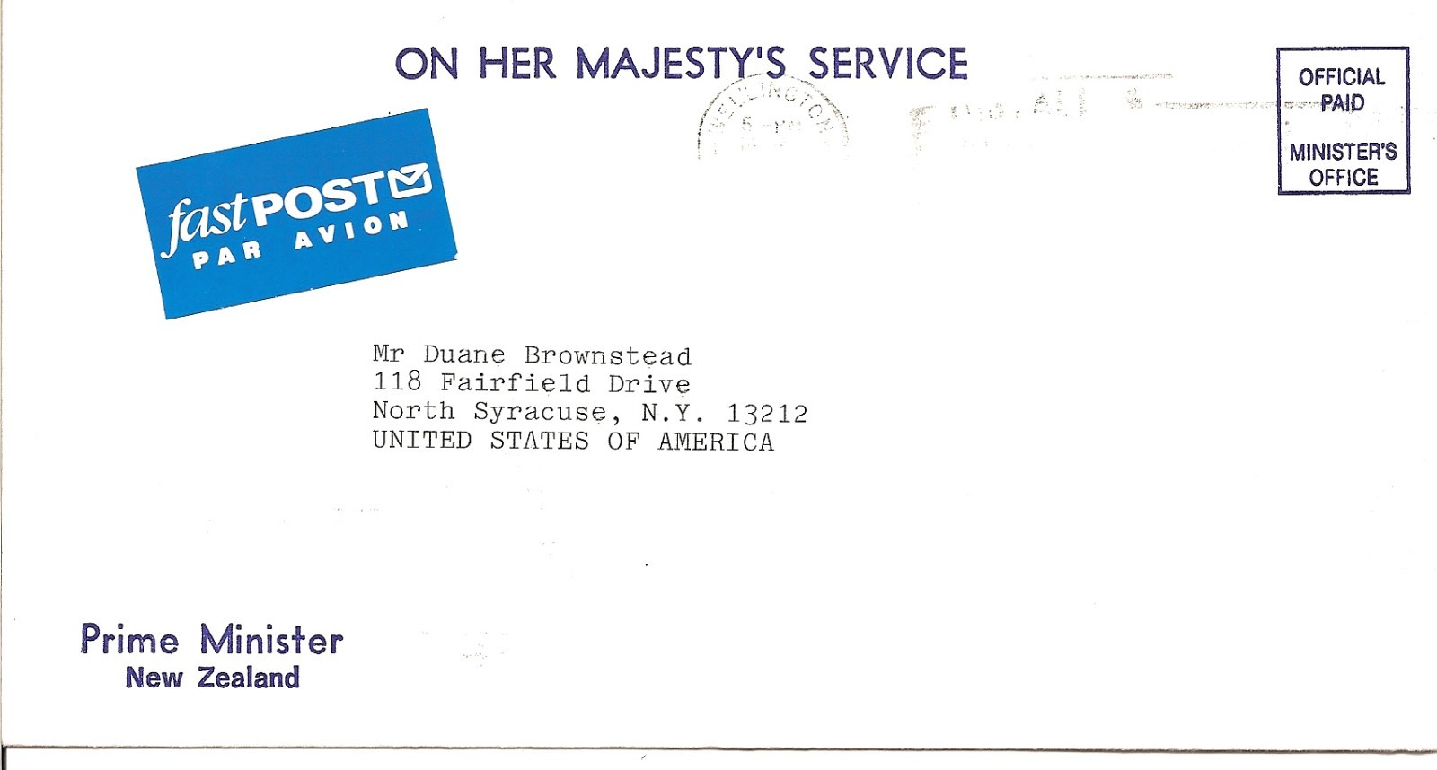 James Bolger, Prime Minister of New Zealand Signed 4" x 6" Color Photo w/ COA