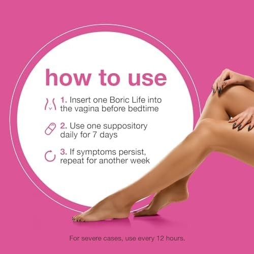 NutraBlast Boric Acid 14ct Suppositories - Boric Life pH & Odor Control Support