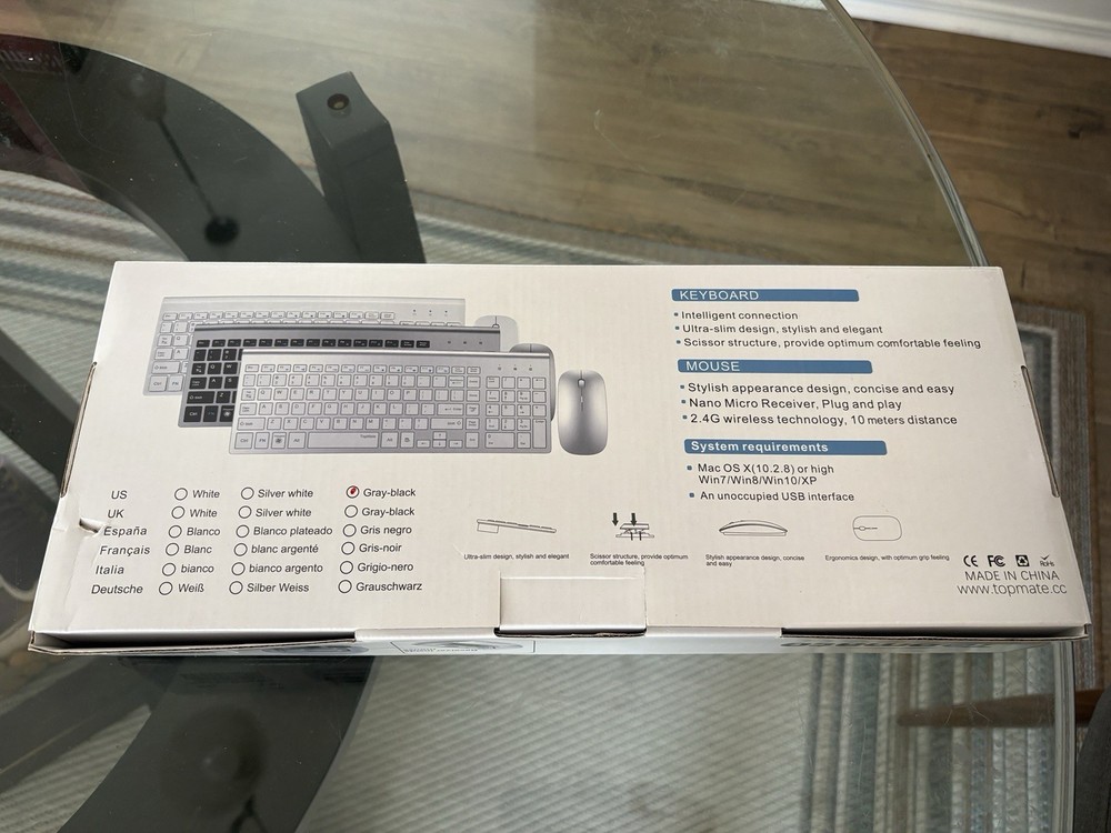 Topmate KM9000 Wireless Keyboard and Mouse