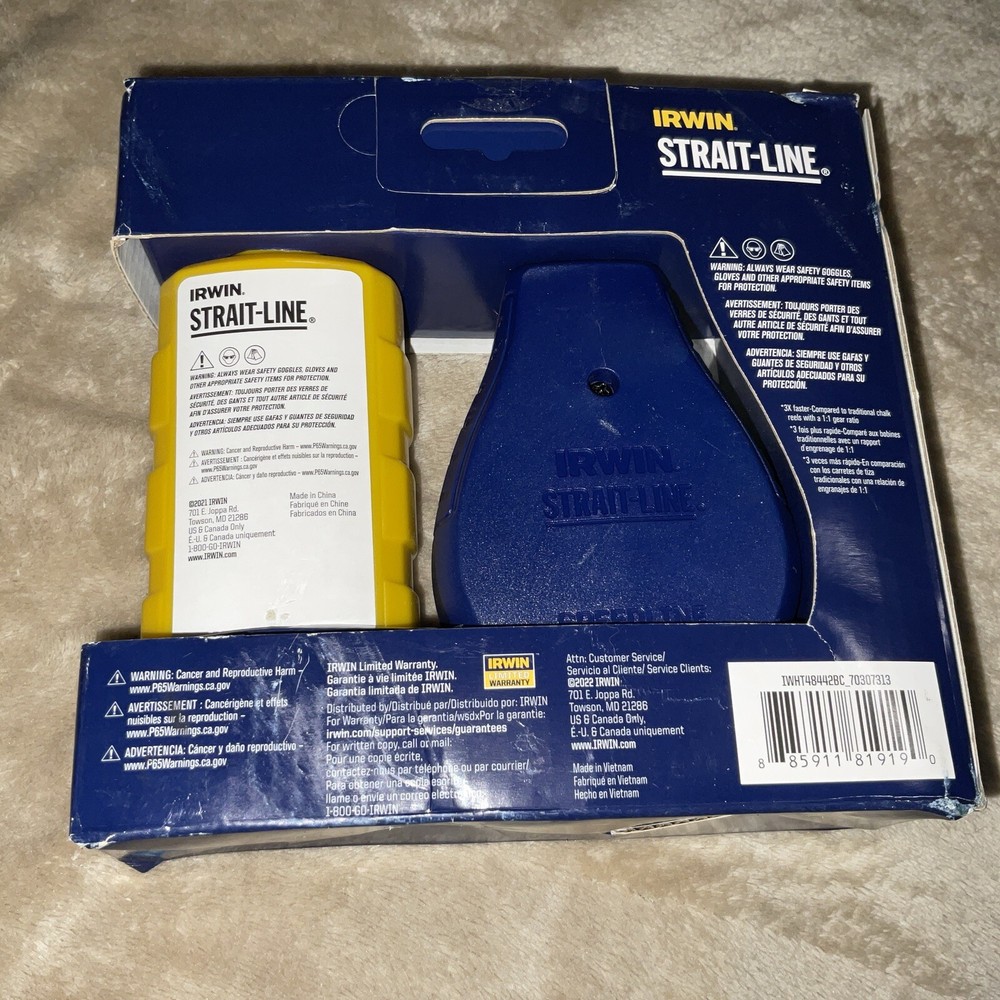 Irwin Strait-Line Blue Fast Retrieve Chalk & Reel Set 4 oz