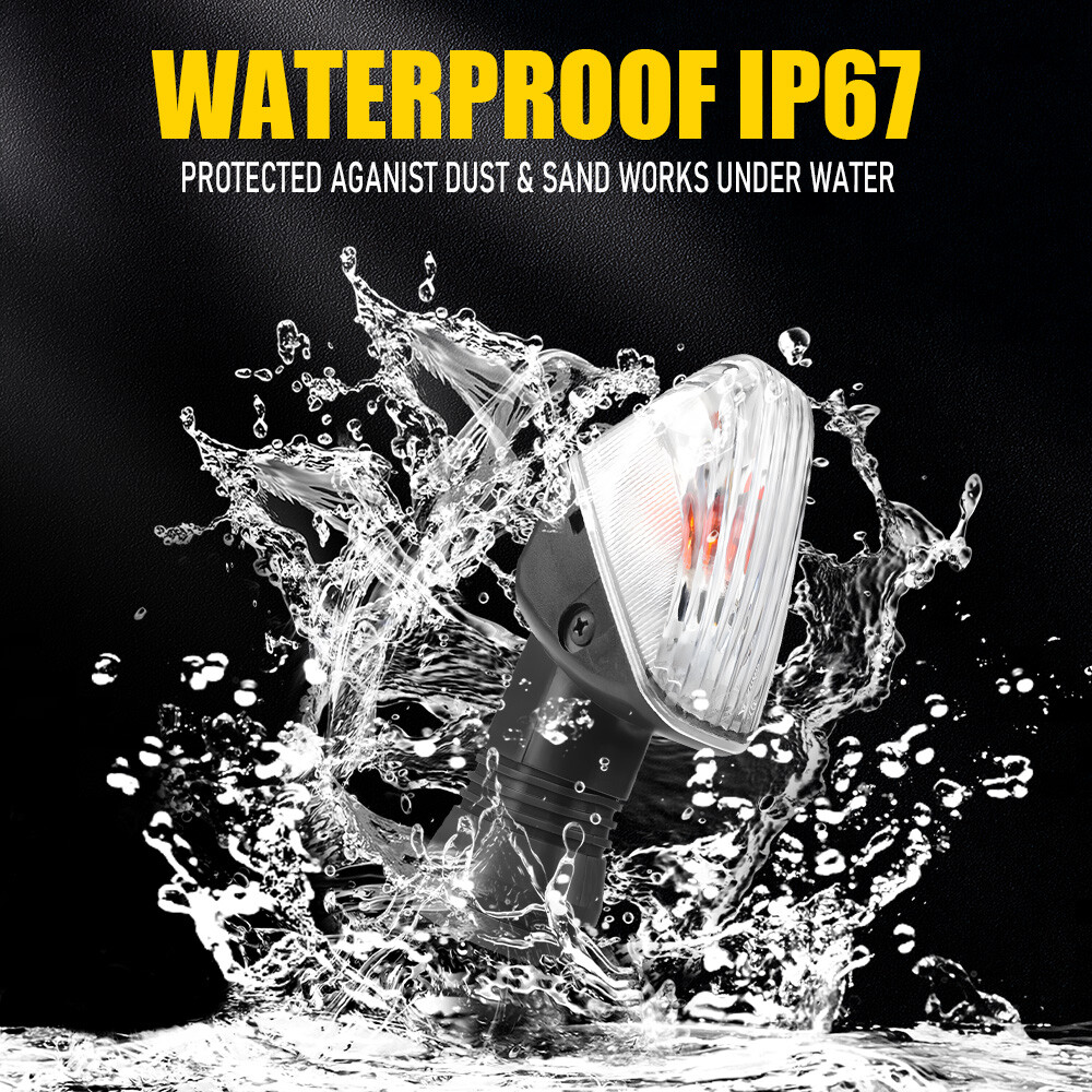 4x Front+Rear Clear Turn Signal Indicator Lamp For Kawasaki KLR 650 KLR650 08-17