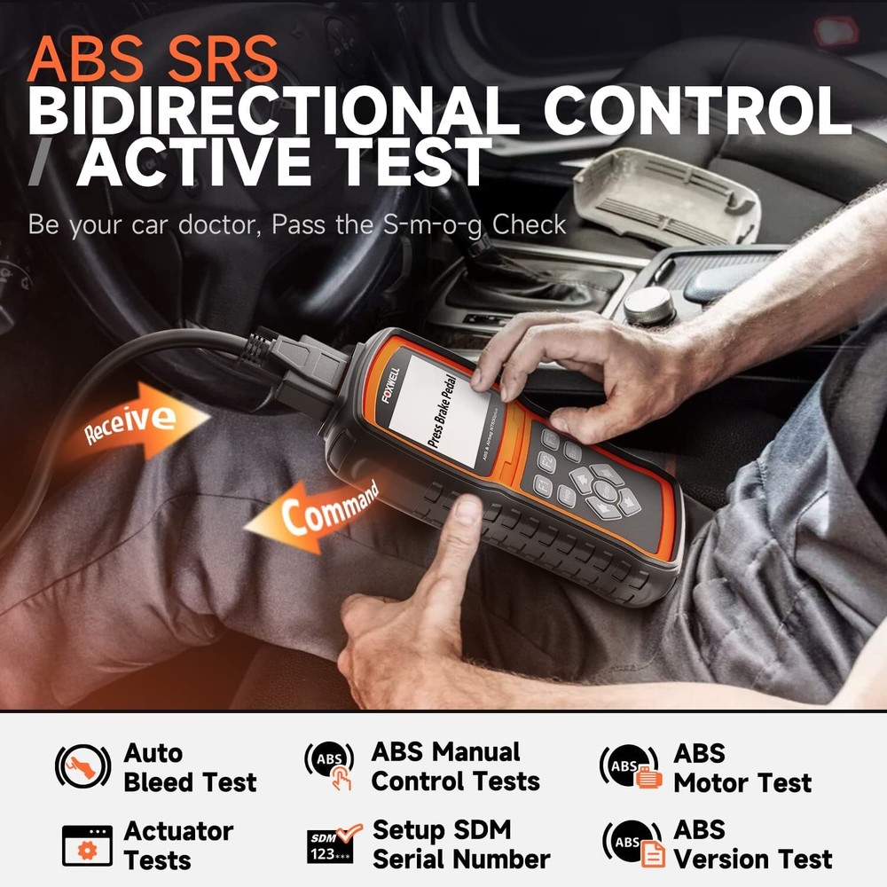 Foxwell NT630 Plus OBD2 Scanner ABS SAS Airbag Engine Code Reader Diagnostic USA