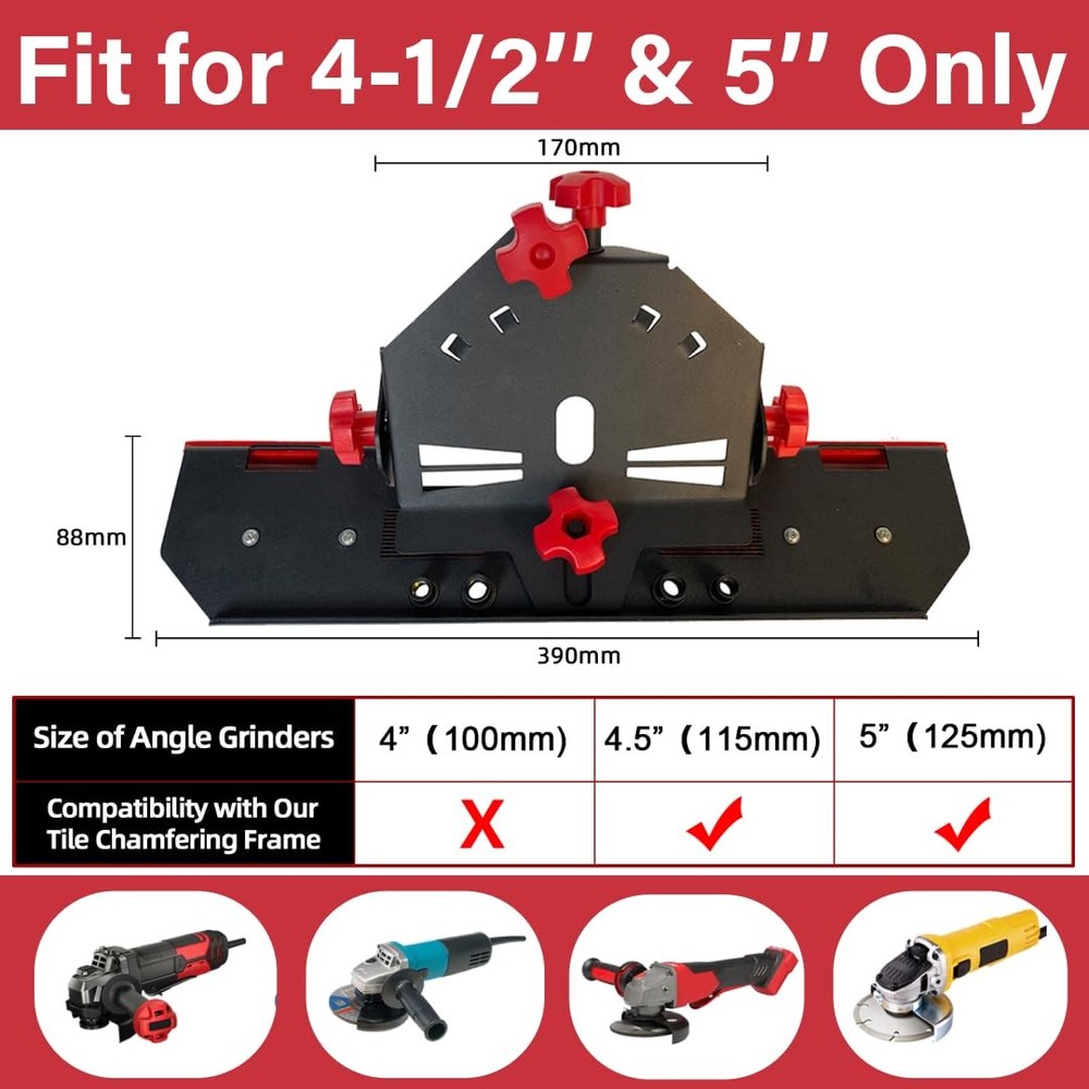 45 Degree Tile Chamfering Tool, Angle Grinder Tool for Tile Chamfering, Tile ...