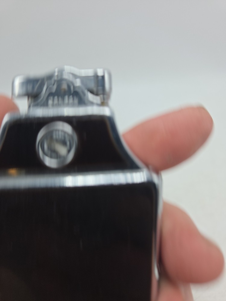 Ronson Art Deco Mastercase Cigarette Lighter Case Combo Chrome Tortoise Shell