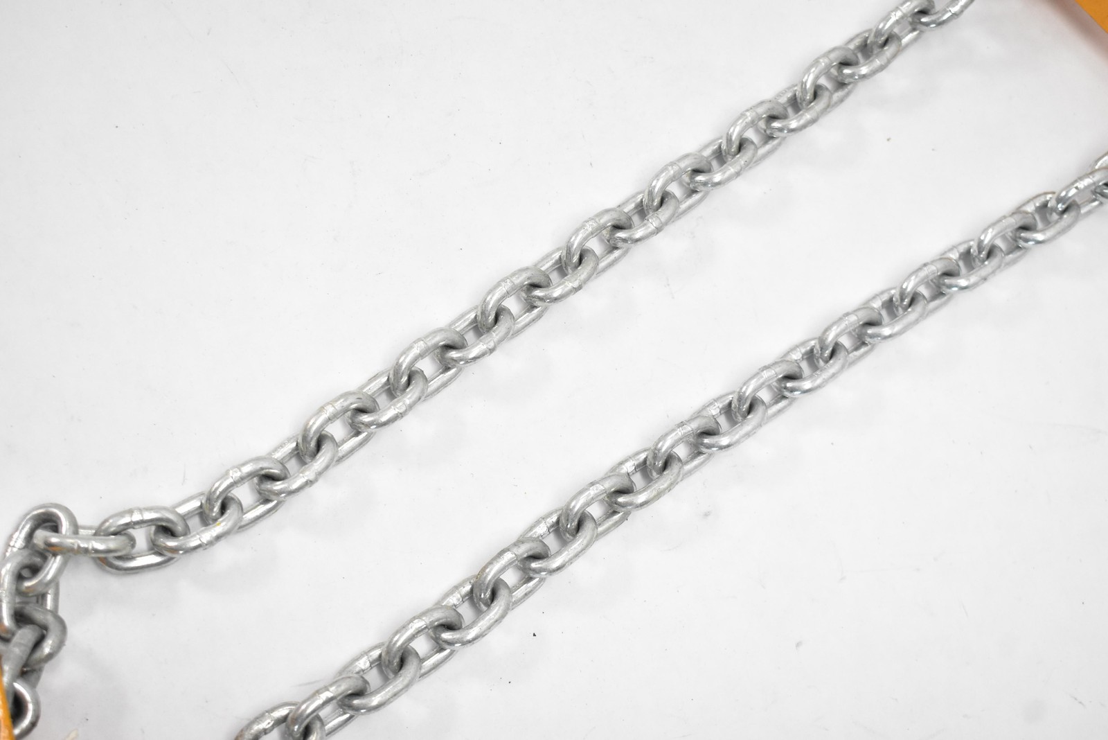 Dual Plate Lifting Clamps With Chain Sling Orange Steel Rigging Hoist Tool