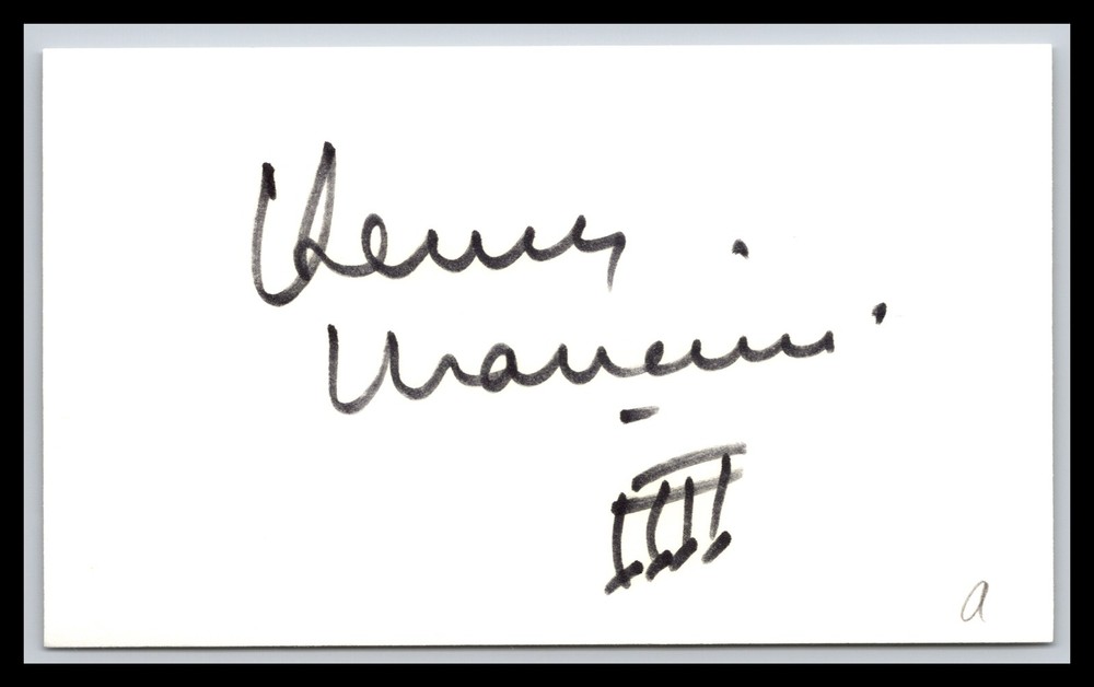 Henry Mancini - Composer - 3x5 Card - Signed | Autograph (a)