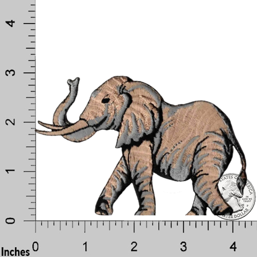 Large Elephant Animal (2-Pack) Iron On Patch
