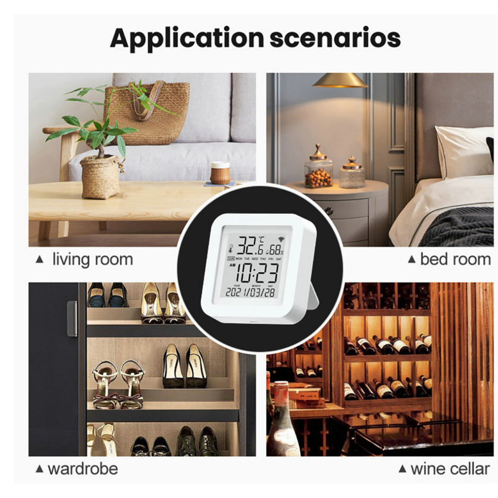Digital Hygrometer Thermometer WiFi Smart Temperature Humidity Sensor Meter