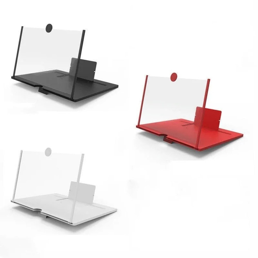 Pullout magnifying glass desktop stand with phone screen bracket for mobiles