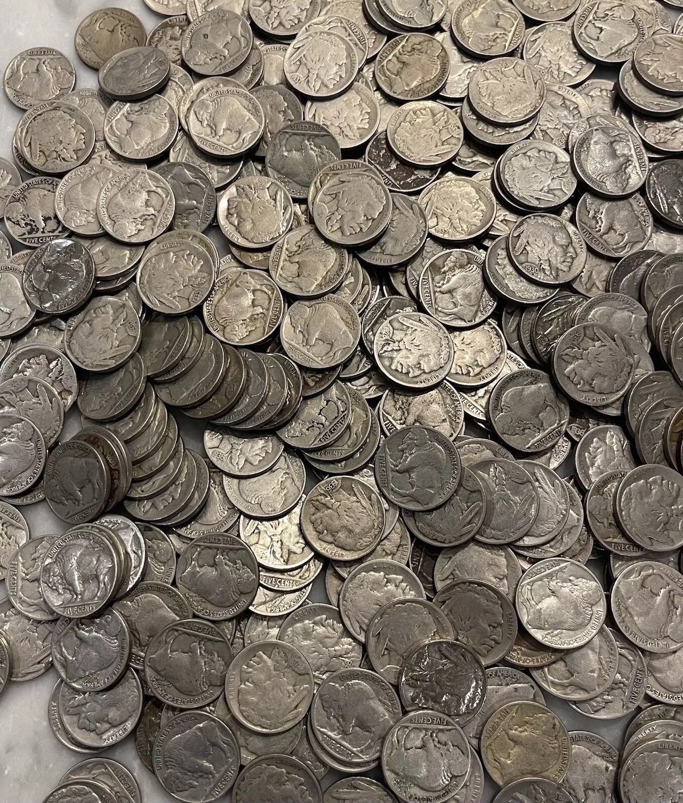 1913-1938 Buffalo Nickels 20-Coin Roll (Full Dates)!