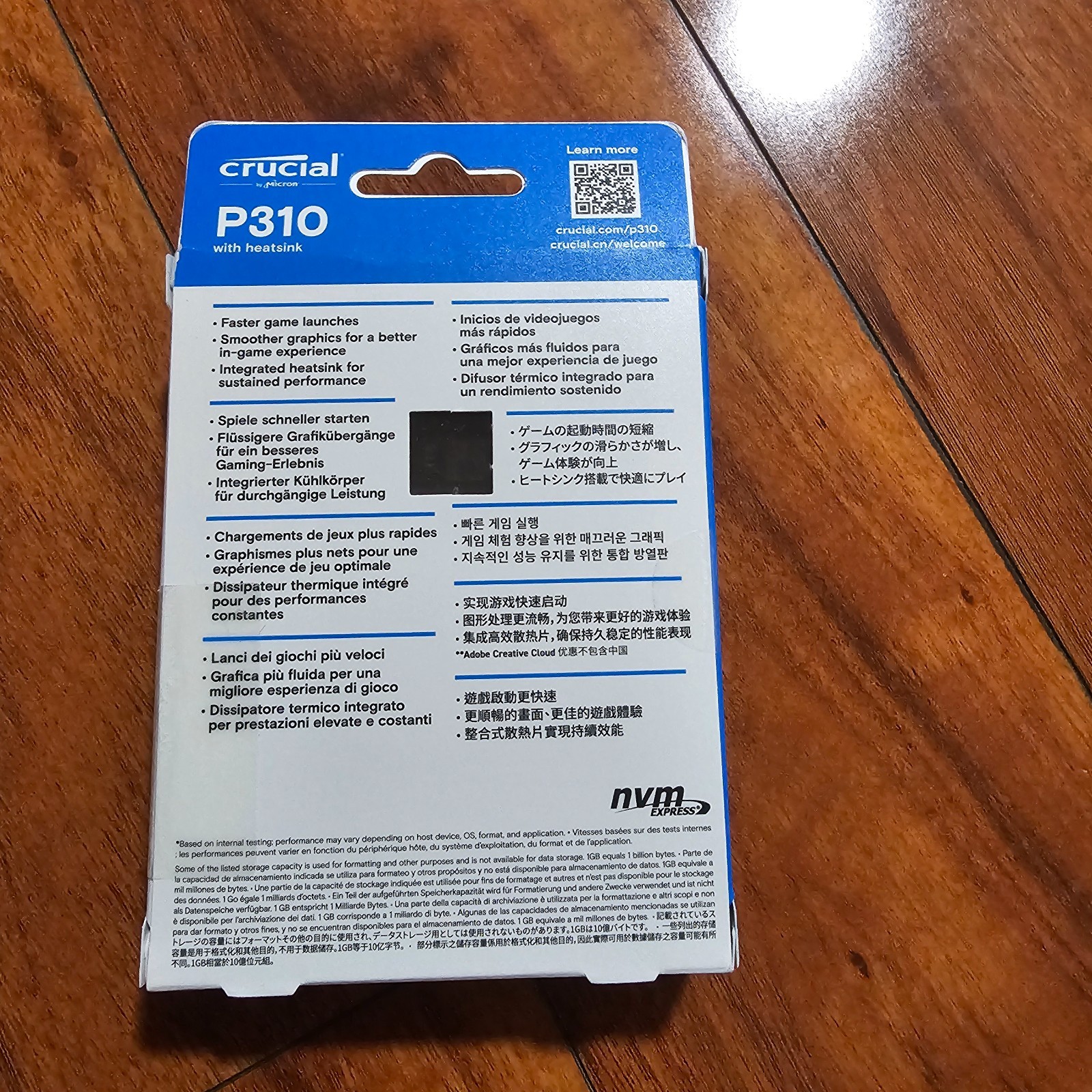 Crucial P310 2280 1TB PCIe Gen4 NVMe Gaming PS5 SSD Heatsink CT1000P310SSD5-01