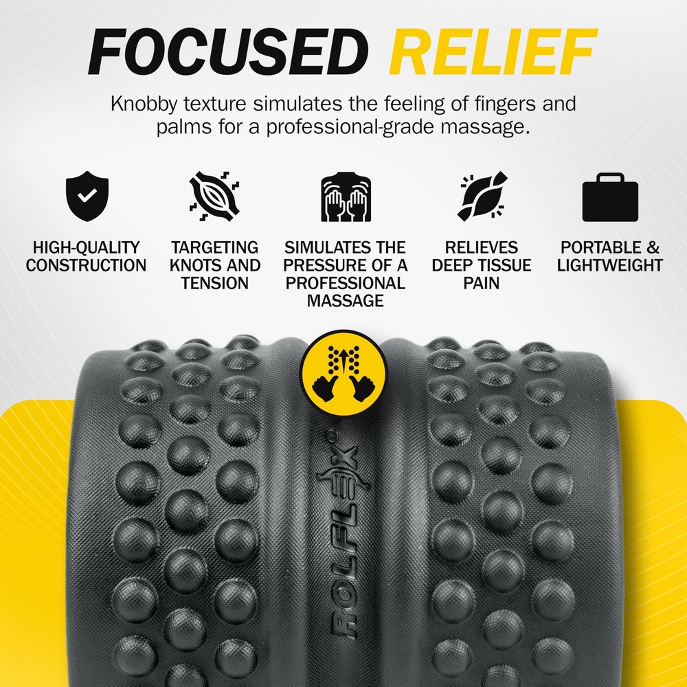 Rolflex SpineAline Back Roller Muscle Rollers Deep Tissue Spine Alignment Tool