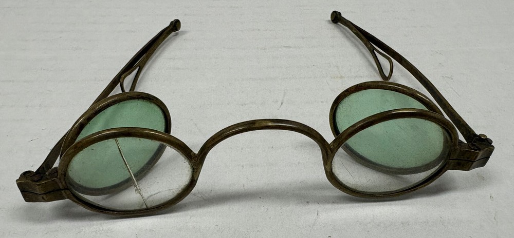 Brass Double Lens Reading Spectacles / Sunglasses