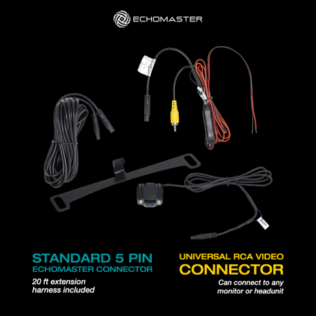 ECHOMASTER PHDCAM10U UNIVERSAL AHD/CVBS REAR OR FRONTVIEW CAMERA w/ NIGHT VISION
