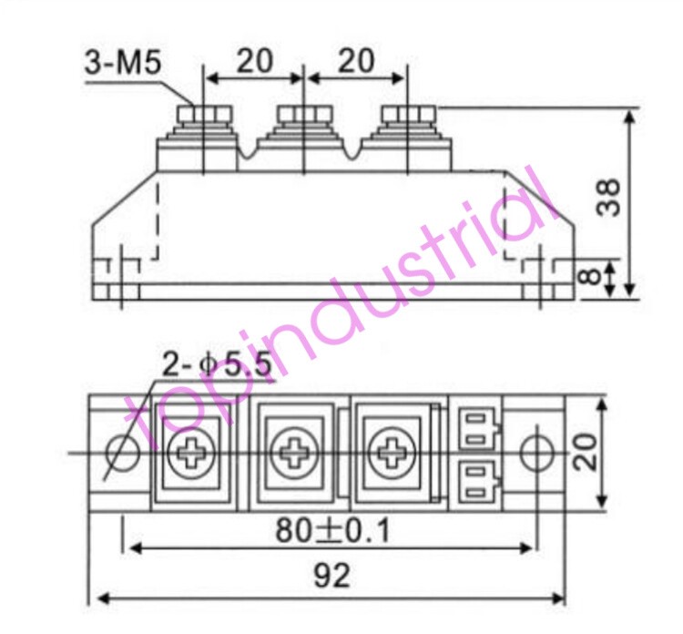 SCR diode module SKKD100/16 100A