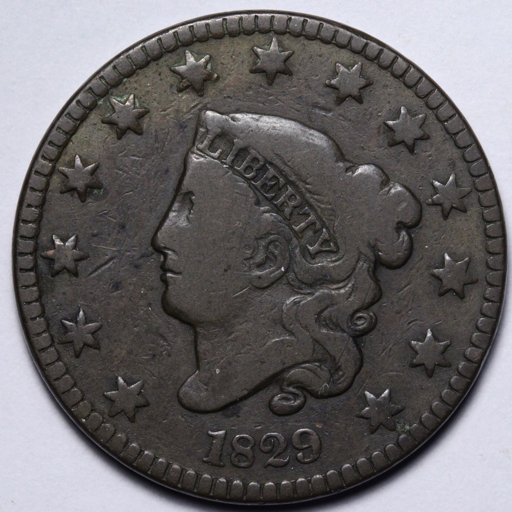 1829 Coronet Head Large Cent FINE E146 YYGNM