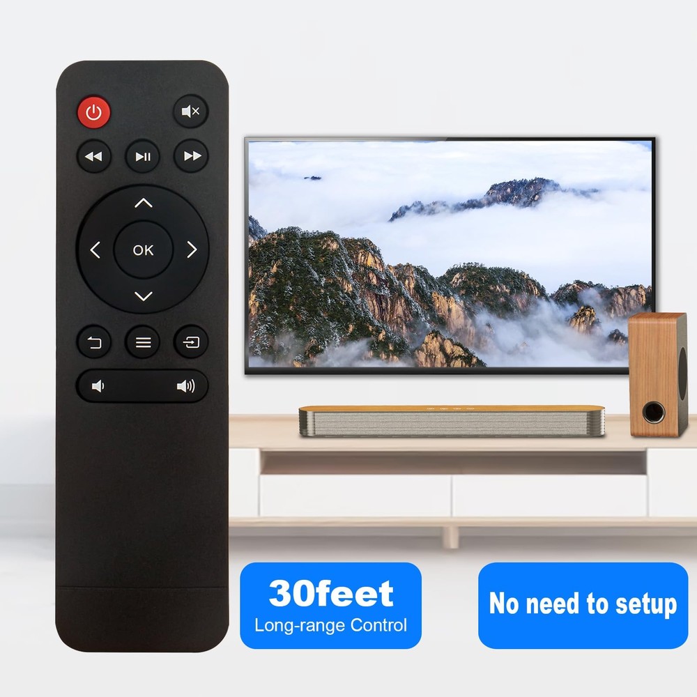 Replace Remote Control Compatible with Vankyo Leisure 470 middle, BLACK