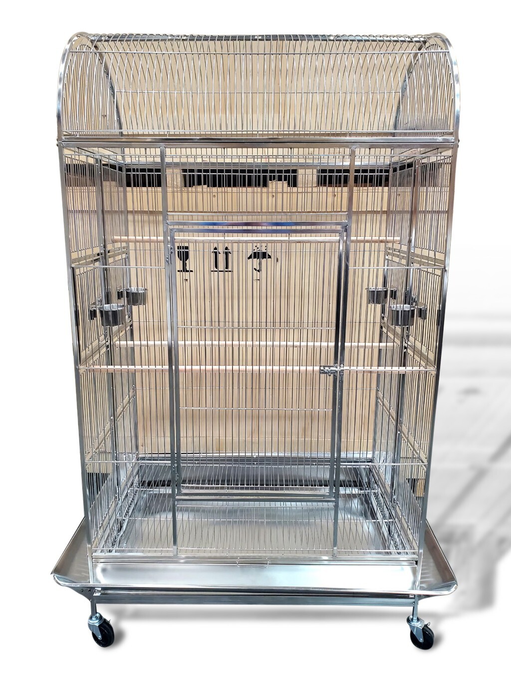 Large Indoor / Outdoor 50" x 36" x 76" Stainless Steel Bird / Amazon Parrot Cage