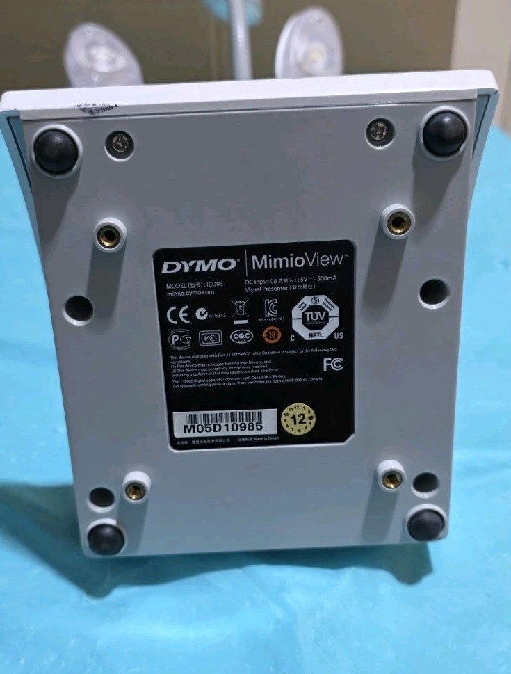 Dymo MimioView Mimio View ICD03 White USB Document Camera Visual