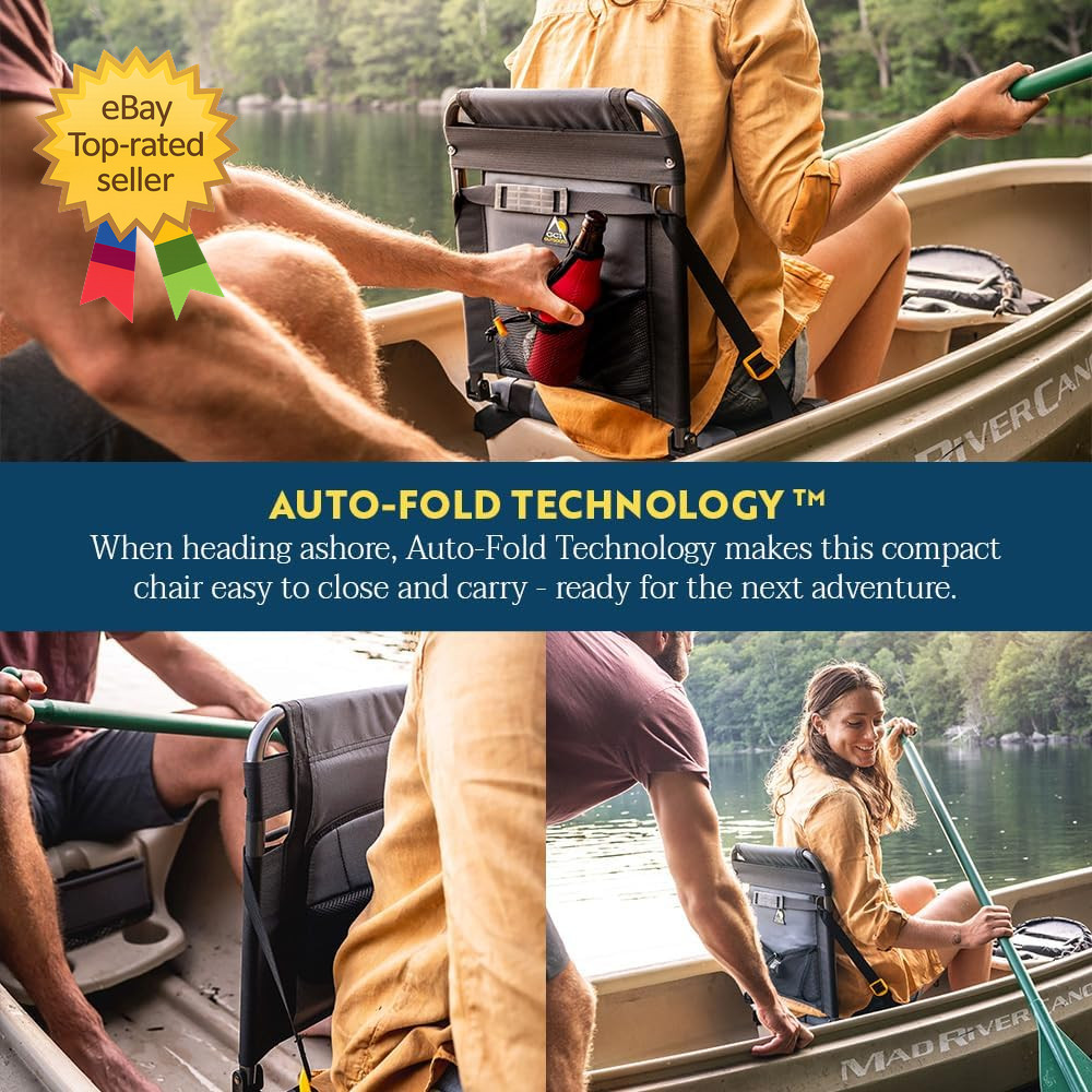 SitBacker Adjustable Canoe Seat with Back Support