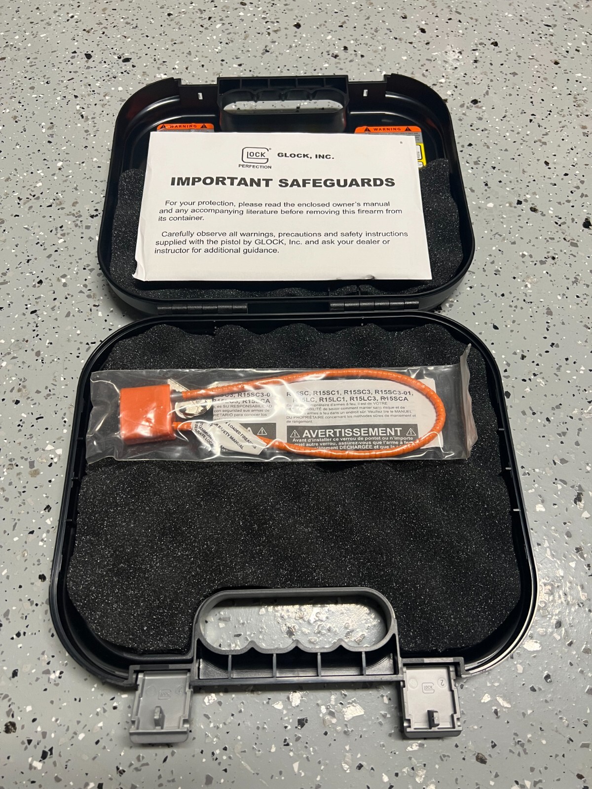 OEM Glock Pistol Case Eggshell Foam w/ Gun Lock 17 19 20 21 22 23 26 27 - NEW