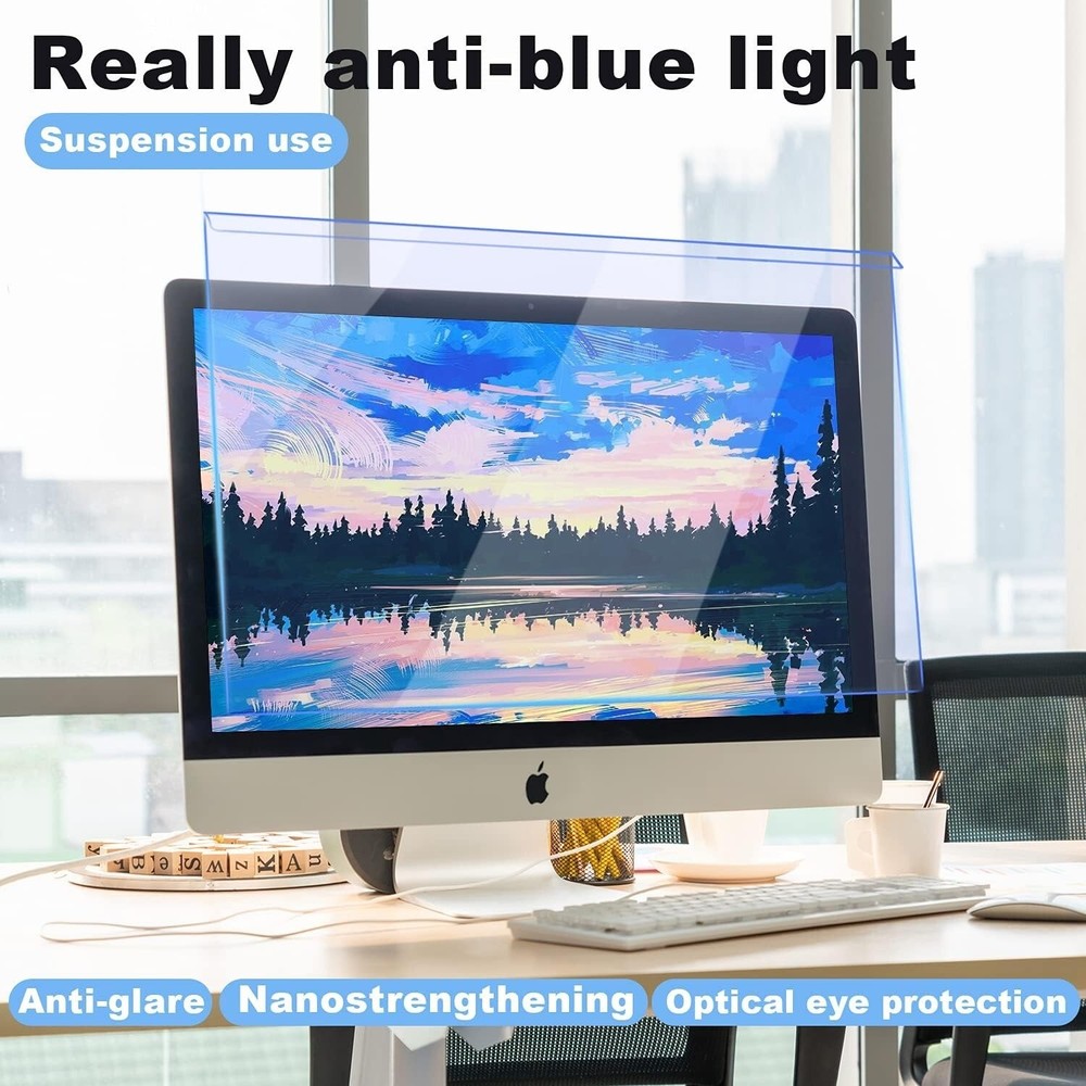 Anti Blue Light Universal Screen Filter Blocking Protector Panel 23 - 24 inch