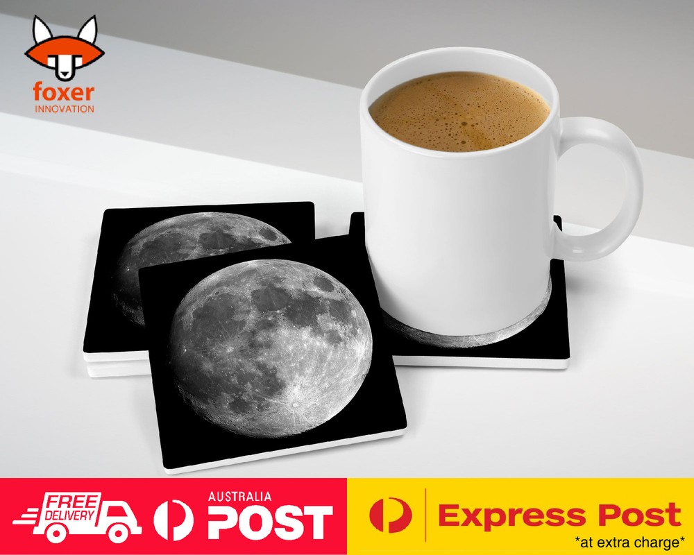 COASTER COFFEE DRINKING MAT|FULL MOON SATELITE