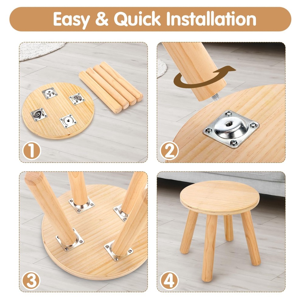 Wooden Step Stools for , 10 Inch Solid Chairs Perfect Matched Sensory Table, ...