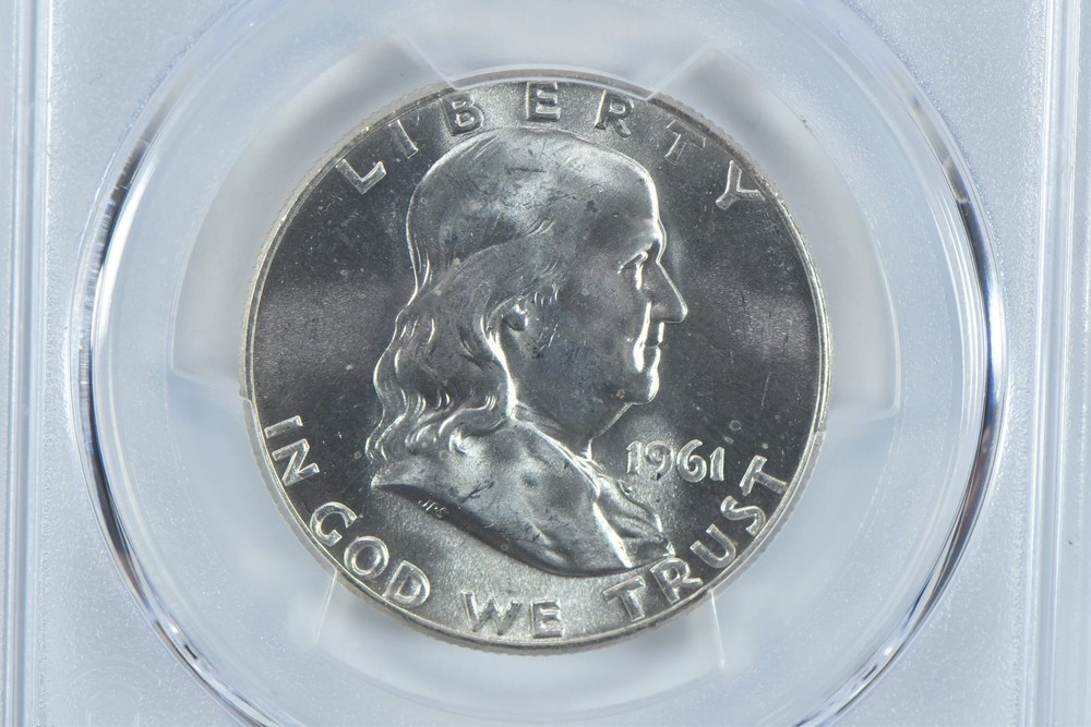 1961-D Franklin Half Dollar MS65 PCGS Blue Label