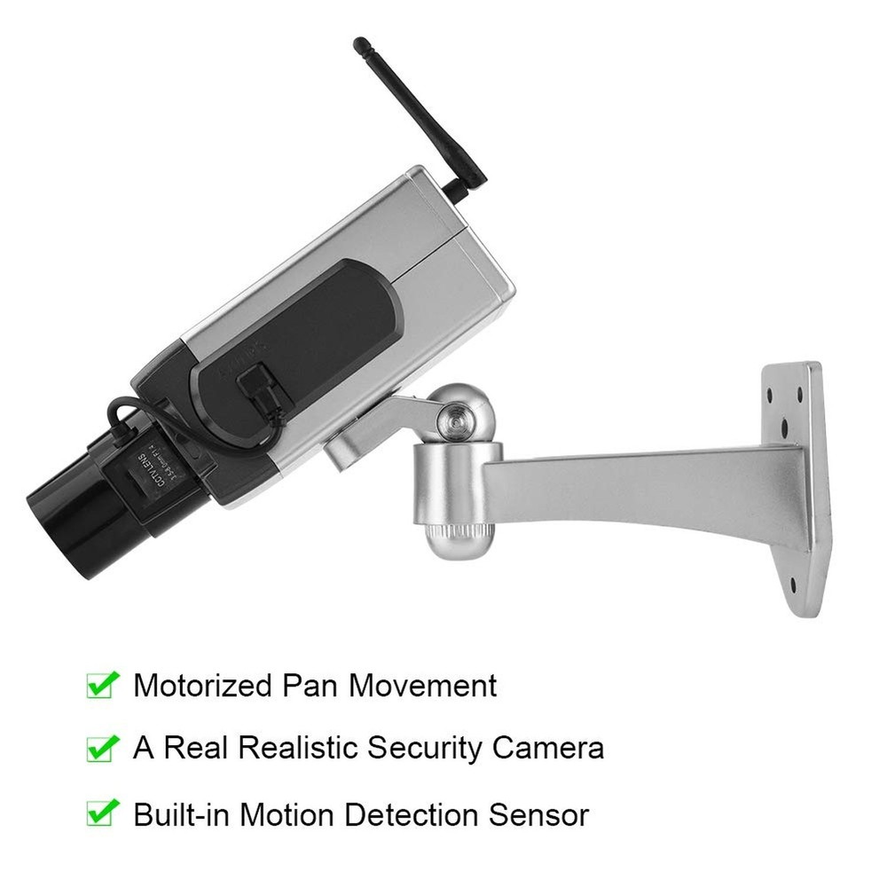 Fake Security Camera, Emulation CCTV Auto Rotation Movement Security Camera S...