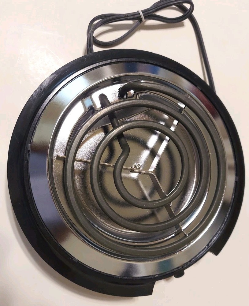 New RIVAL Single Burner Model 605B Black & Stainless Quick Heating 750W Element