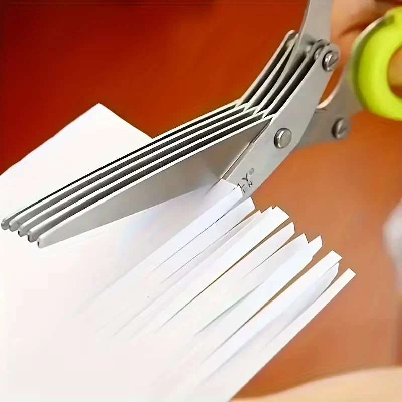 Herb Scissors Set with 5 Blades and Cover - Multipurpose Kitchen Chopping Shear